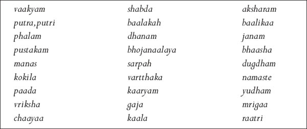 Sanskrit Words